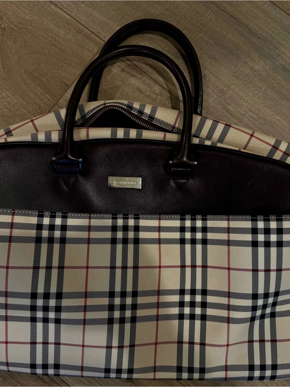 Burberry Y2K Check Nylon Bowler Medium